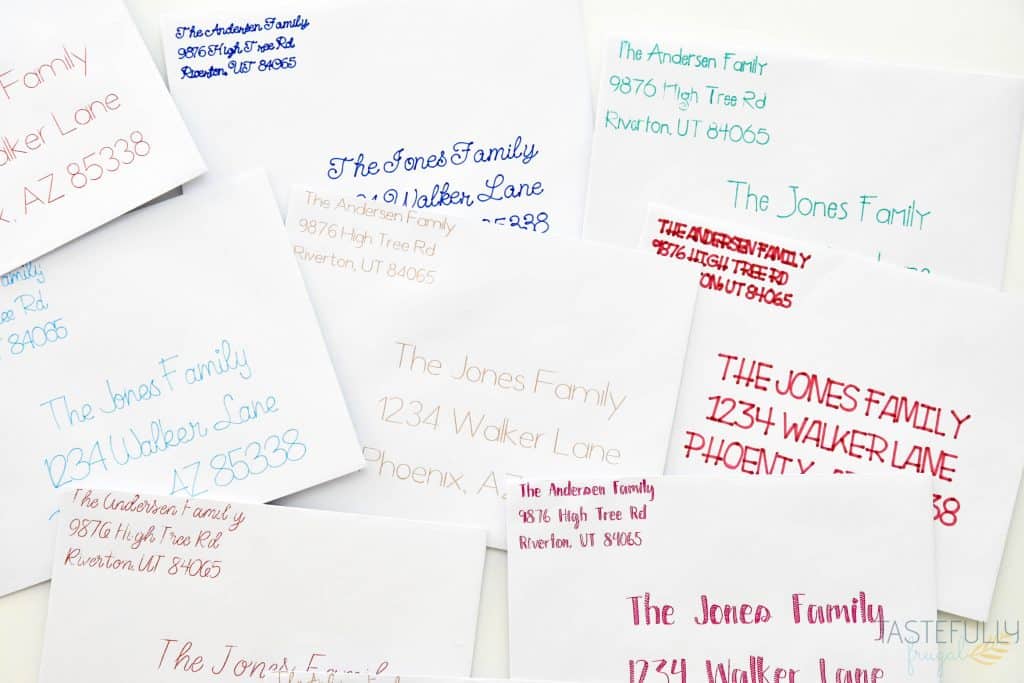 How To Address Envelopes with Cricut Tastefully Frugal