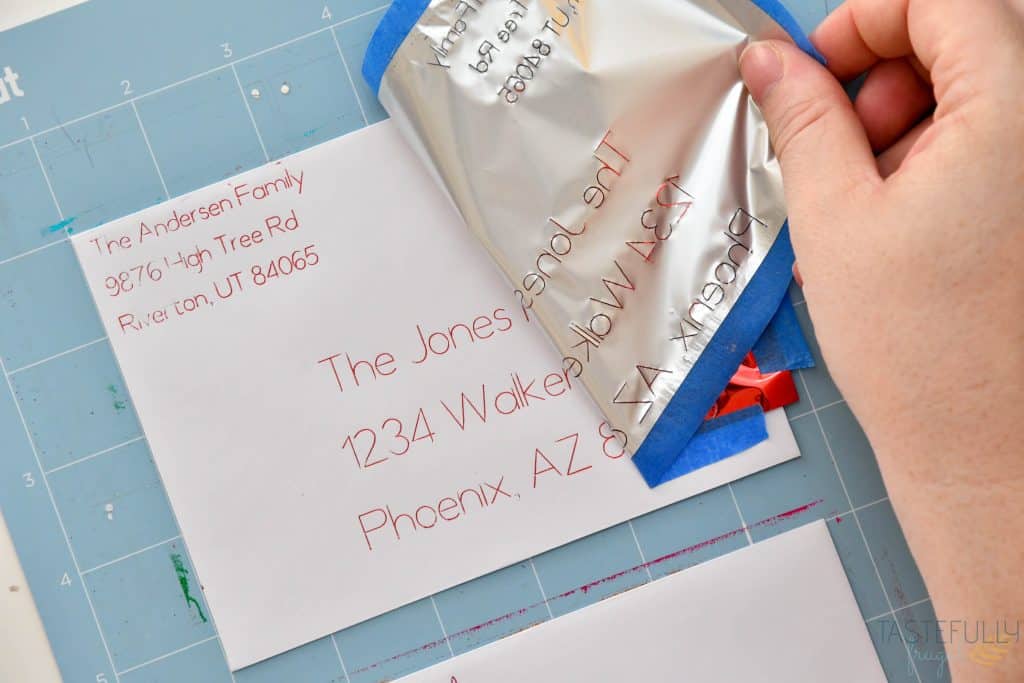 How To Address Envelopes with Cricut Tastefully Frugal